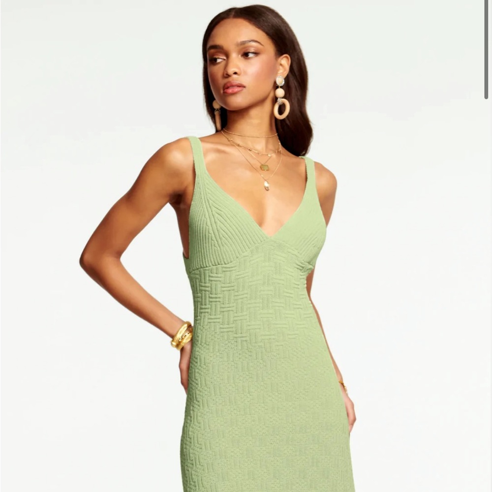 Ramy Brook Light Green Knit Midi Dress